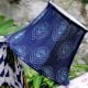 Plume Blue Ikat Bell Lampshade